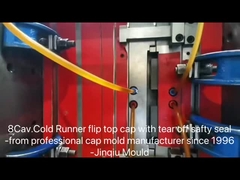 8cavità Full Hot Runner tappo di plastica all'interno tempera resistente flip stampo per bottiglia di olio